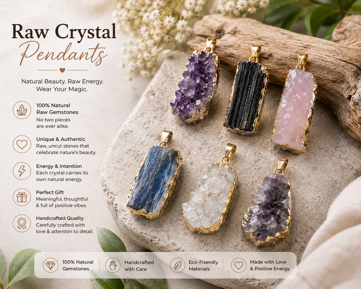 Raw Pendants
