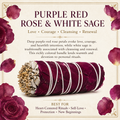 Red Rose Petals White Sage 4" product