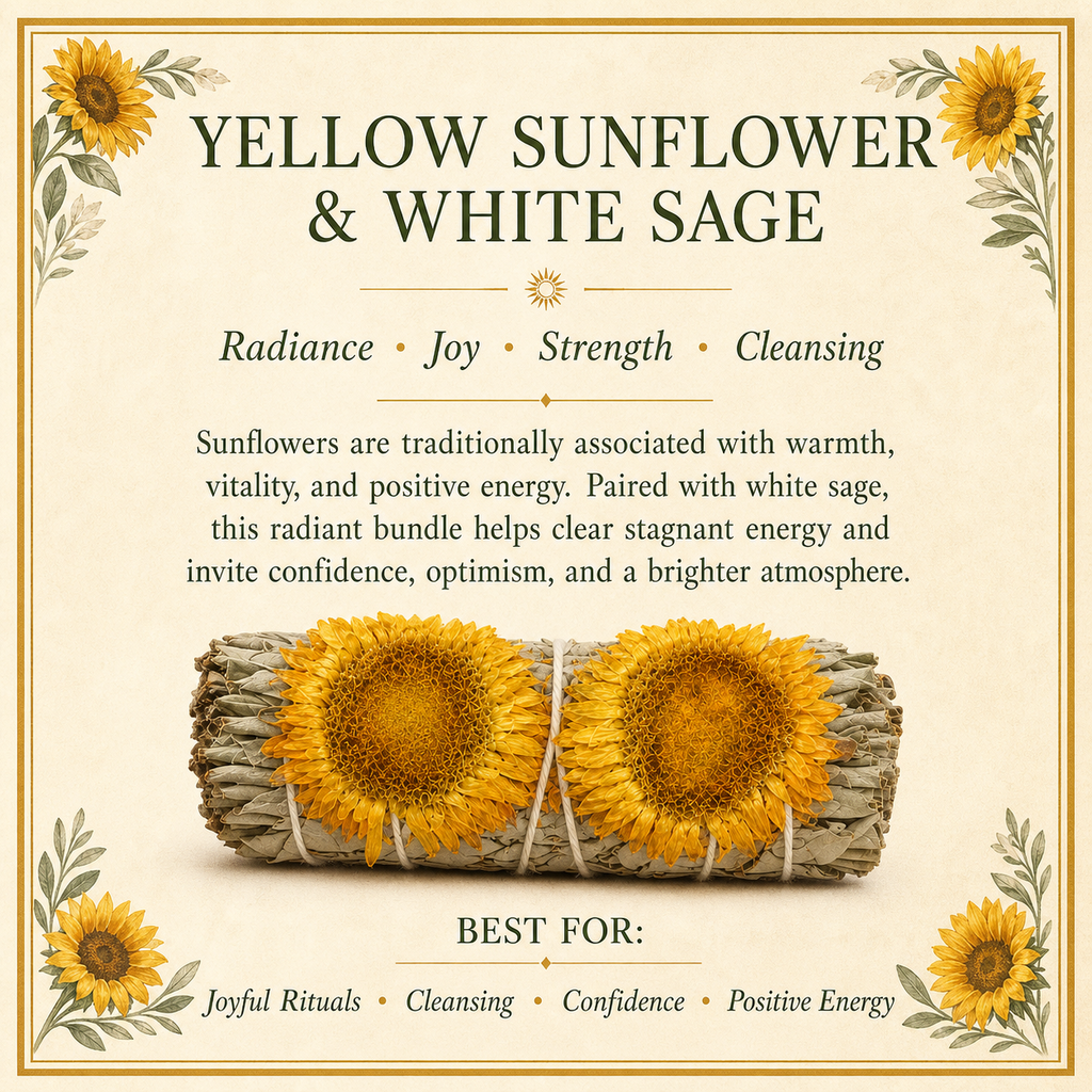 Yellow Sunflower & White Sage 4" product