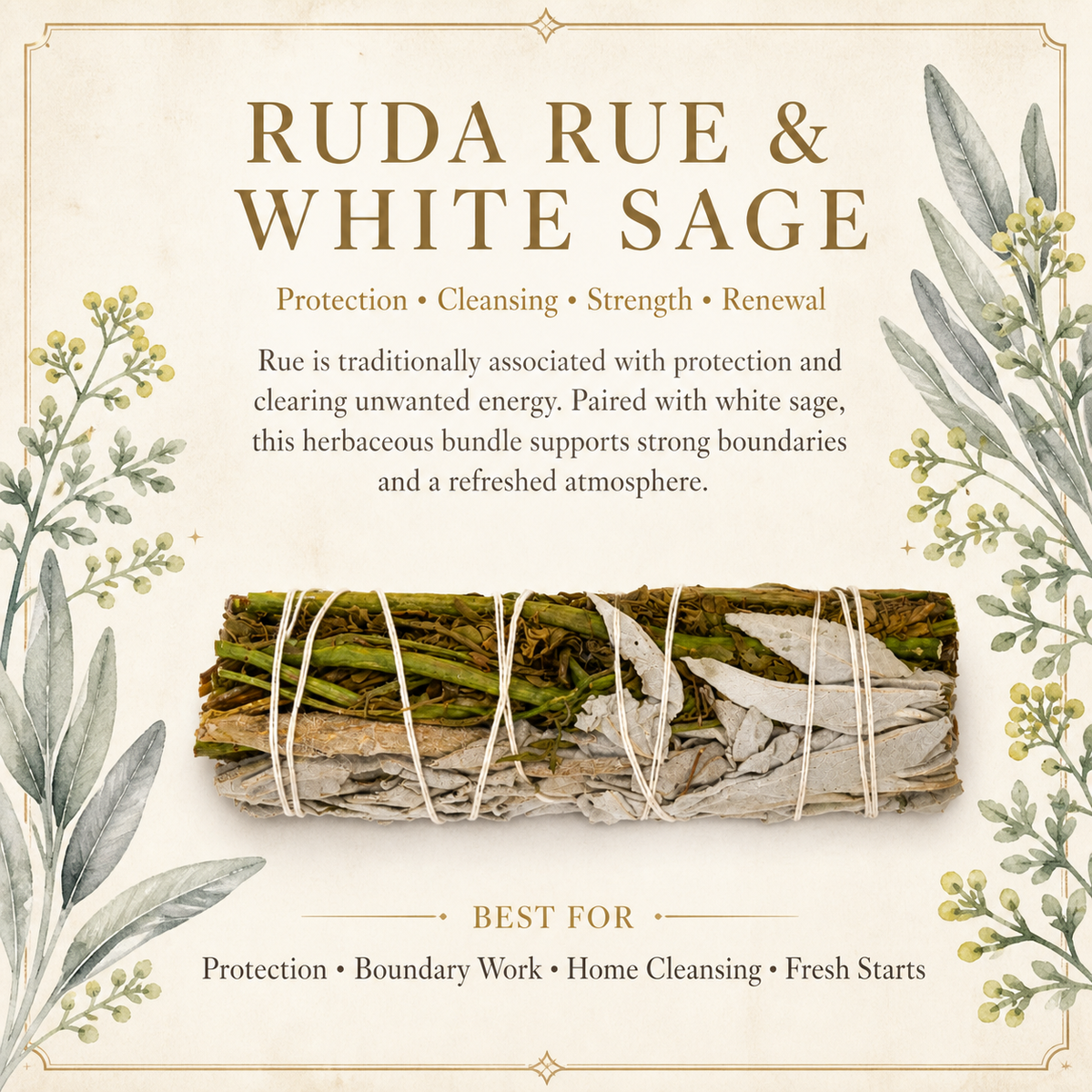 Ruda Rue & White Sage 4" product
