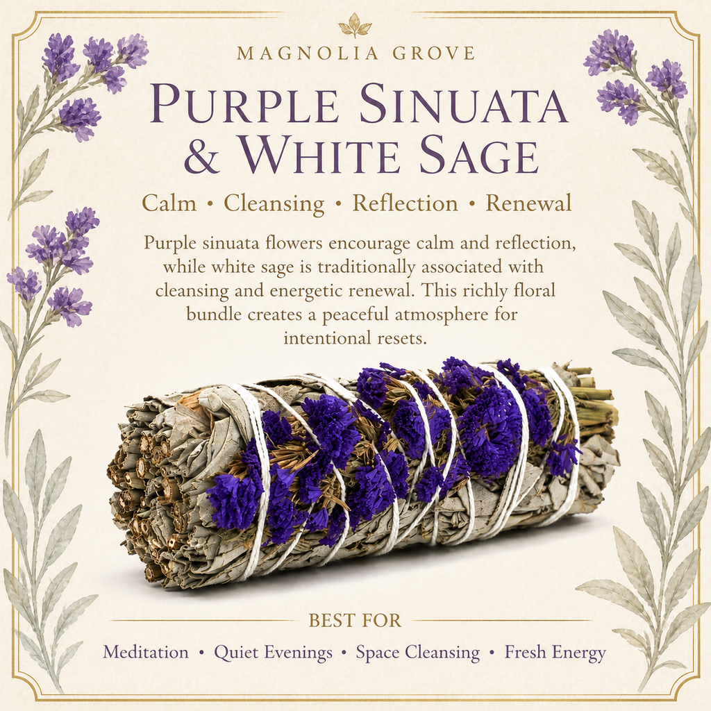 Purple Sinuata Flower White Sage 4" product