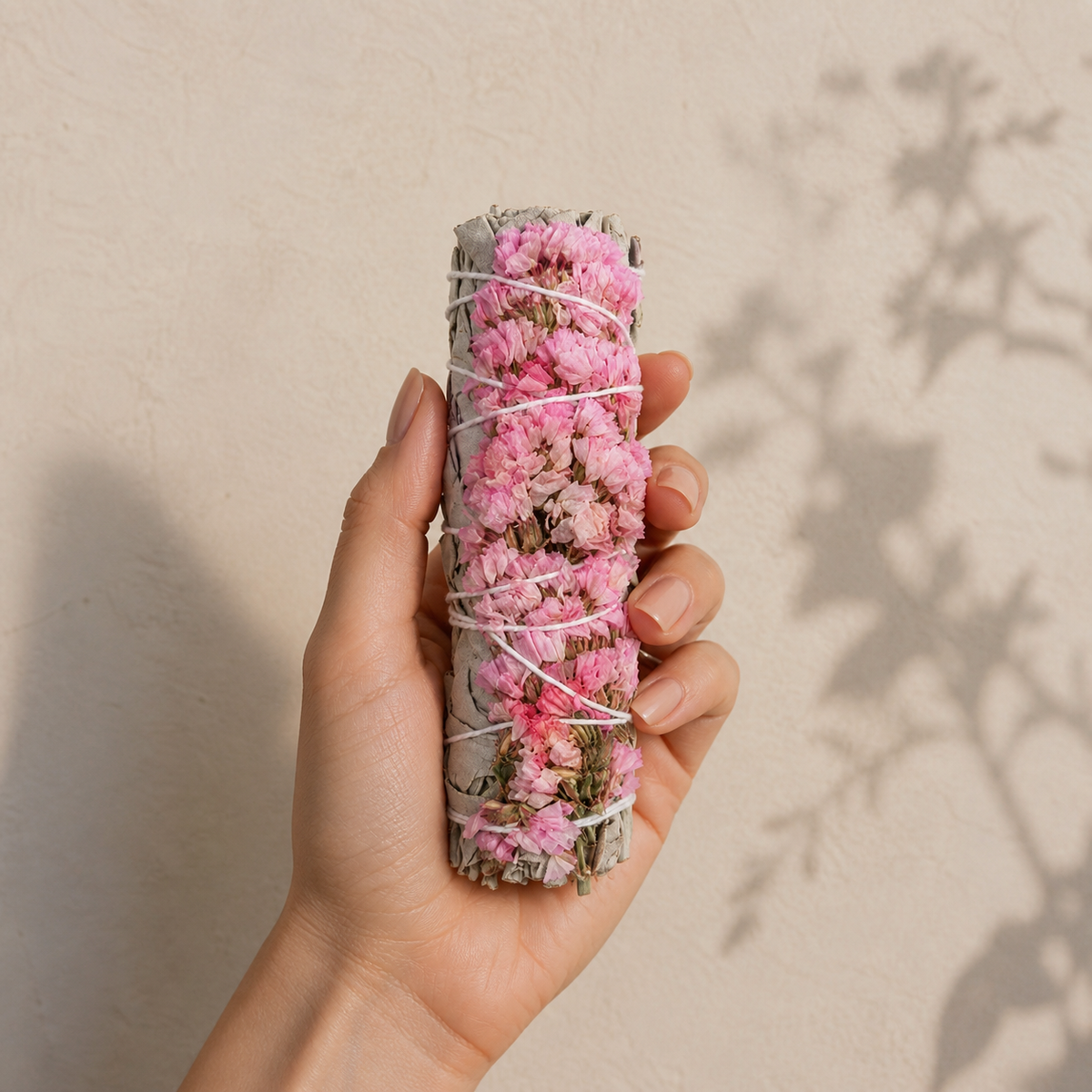 Pink Sinuata Flower Smudge