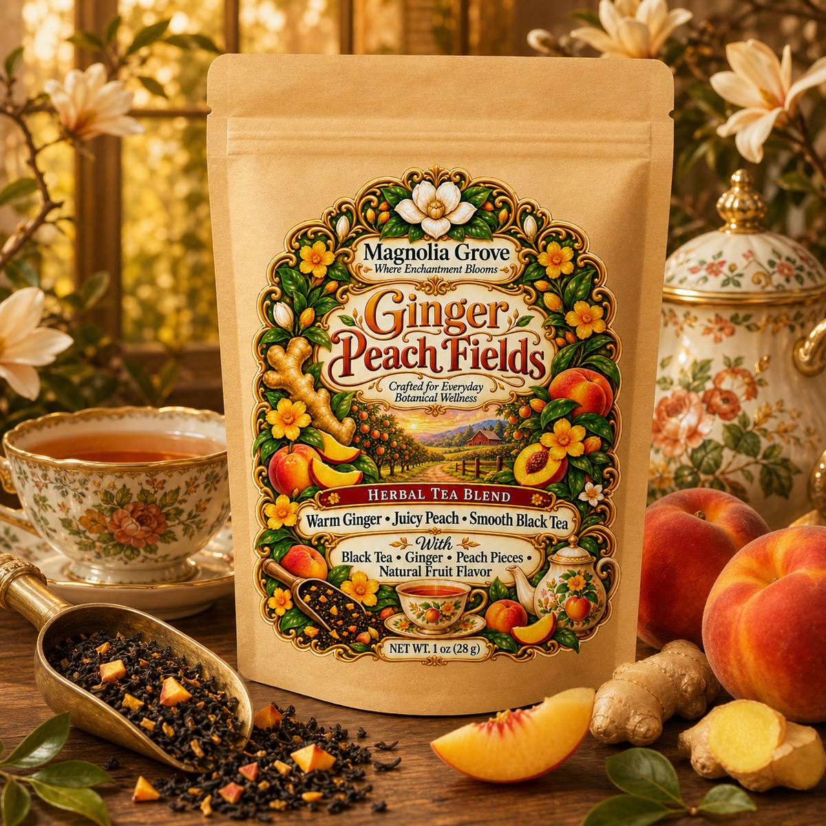 Ginger Peach Fields