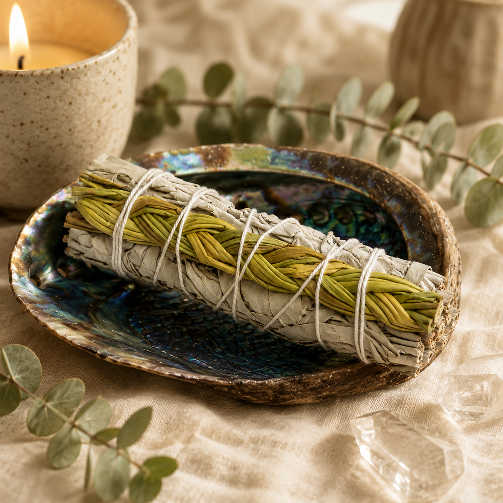 Braided Sweetgrass White Sage