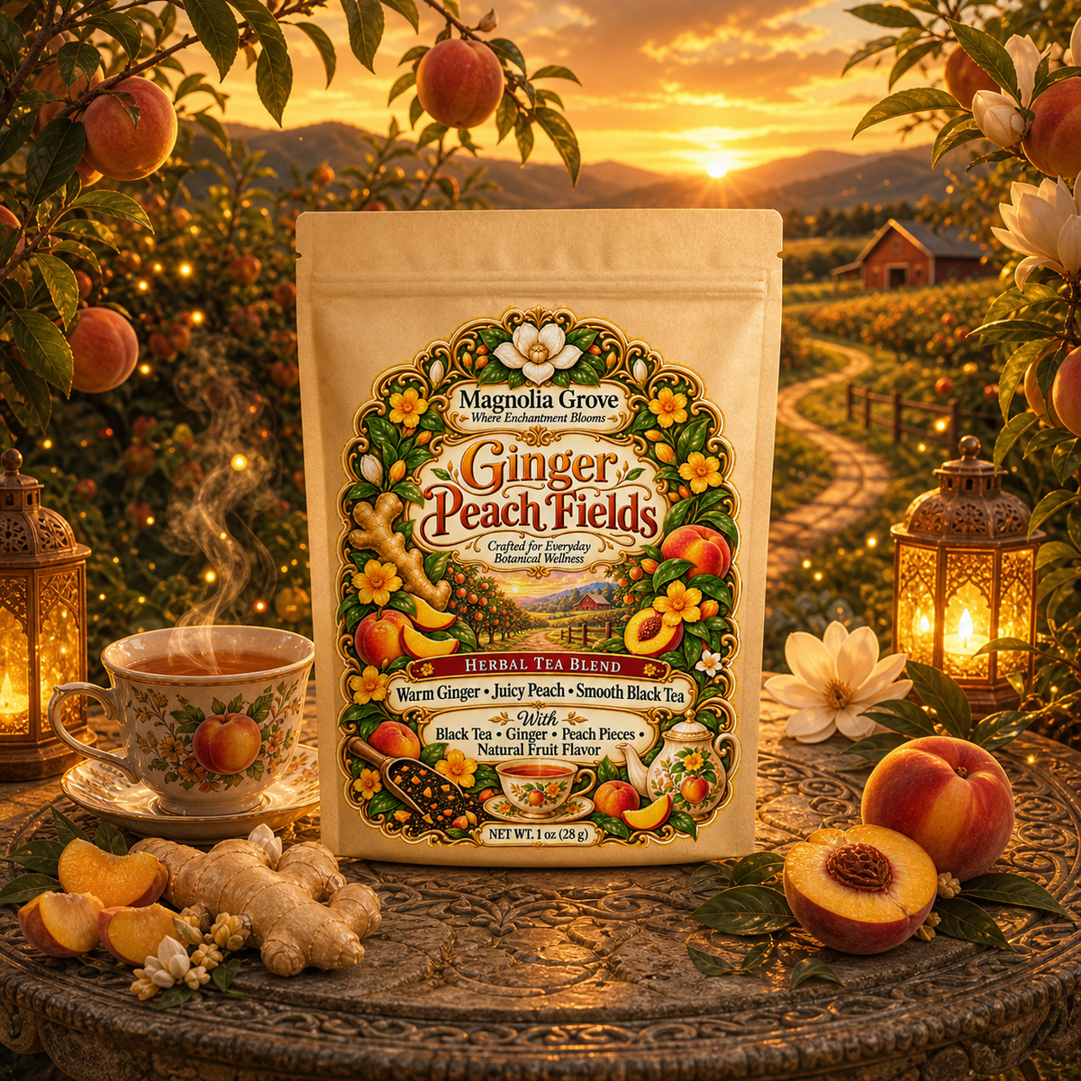 Ginger Peach Fields