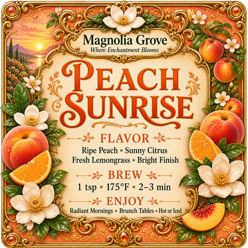 Peach Sunrise tea flavor, brewing and serving guide
