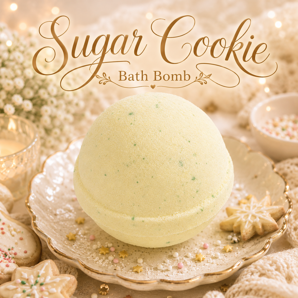 Sugar Cookie handcrafted bath bomb from Magnolia Grove Gifts