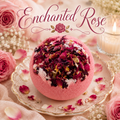 Enchanted Rose handmade floral bath bomb by Magnolia Grove Gifts