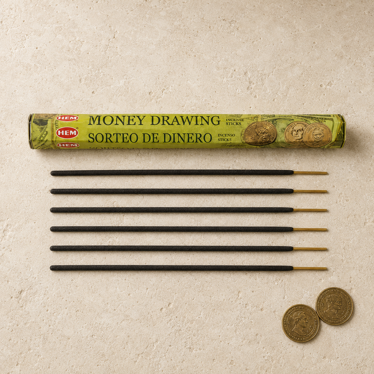 HEM Money Drawing Incense Sticks – 20 Count