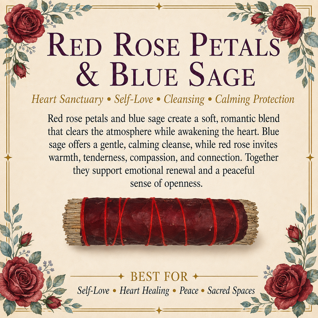 Rose Petal & Blue Sage Smudge 4" product