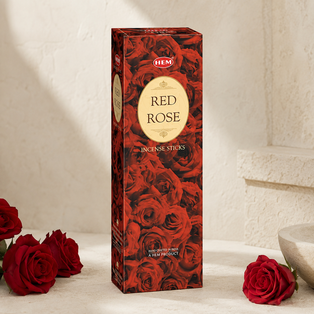 HEM Red Rose Incense Sticks – 20 Count