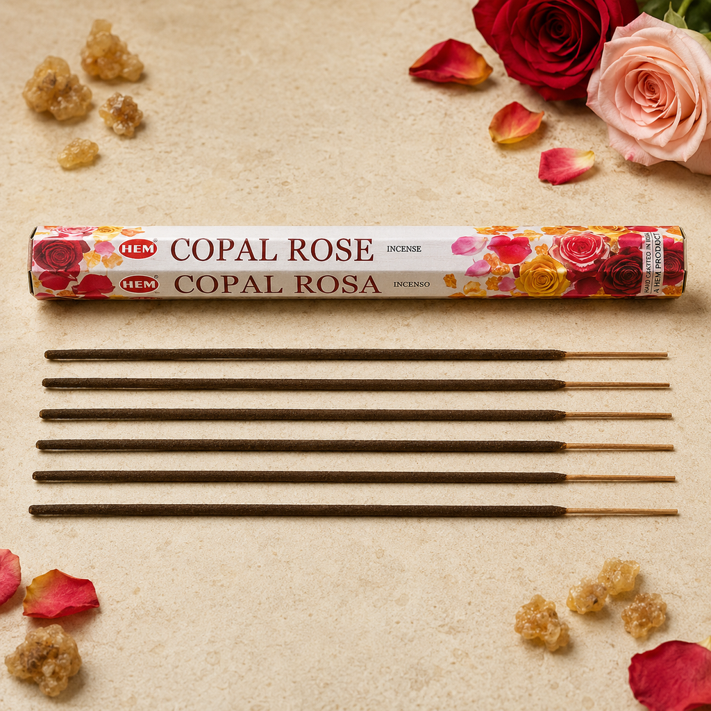 HEM Copal Rose Incense Sticks – 20 Count