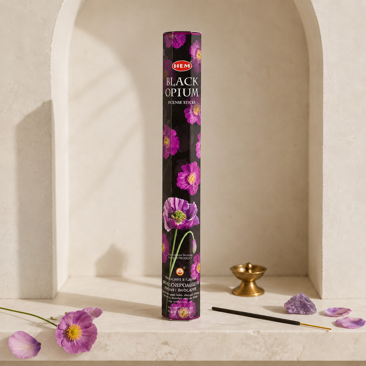 HEM Black Opium Incense Sticks – 20 Count