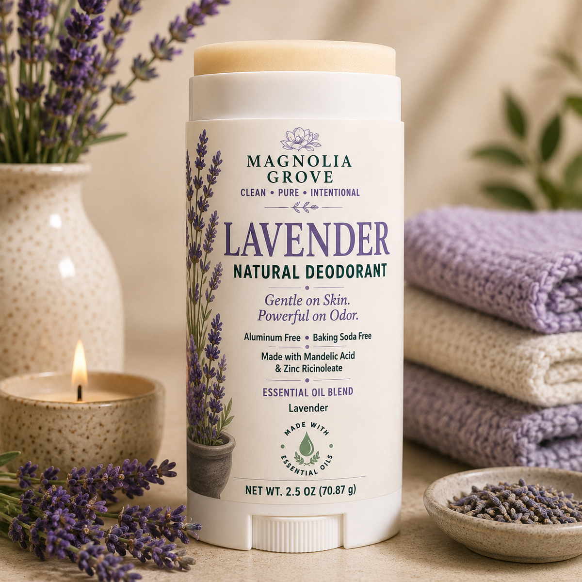 Lavender Natural Deodorant by Magnolia Grove Gifts