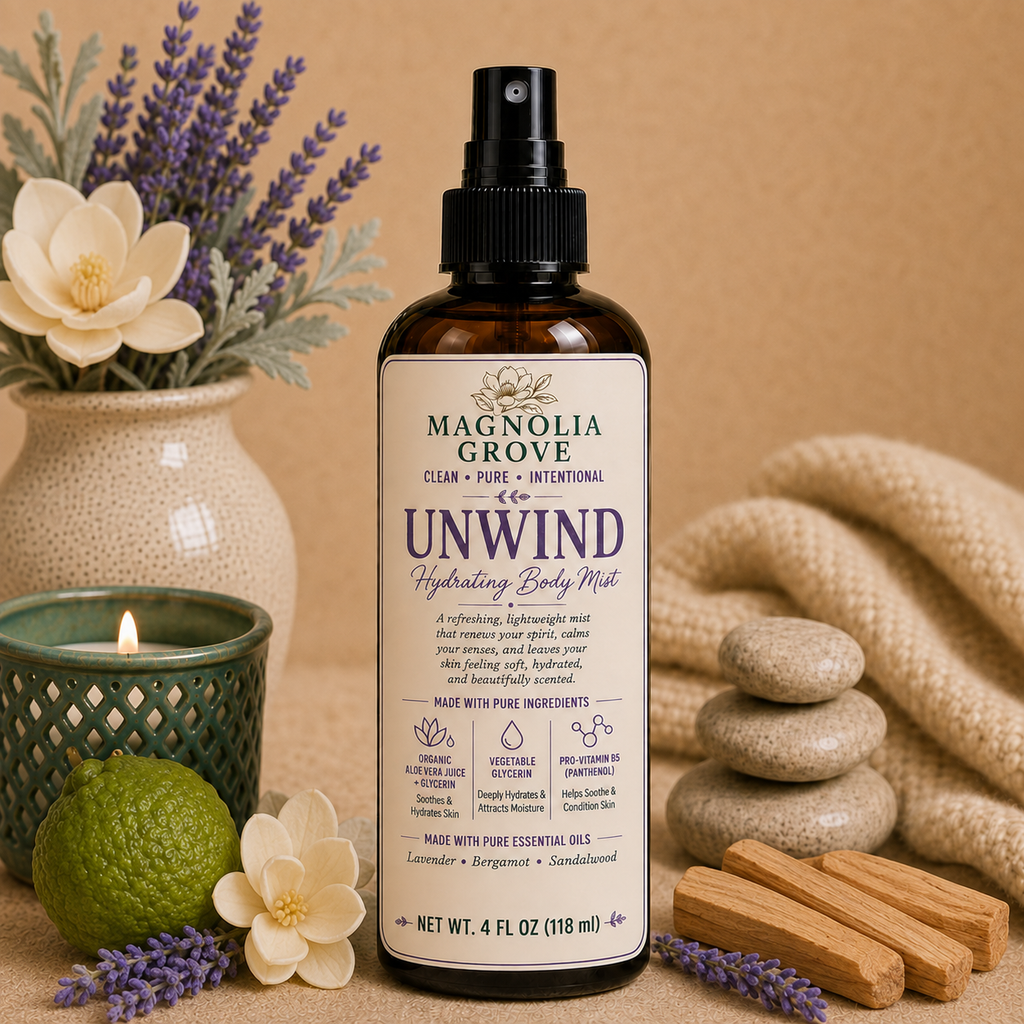Unwind hydrating body mist from Magnolia Grove Gifts