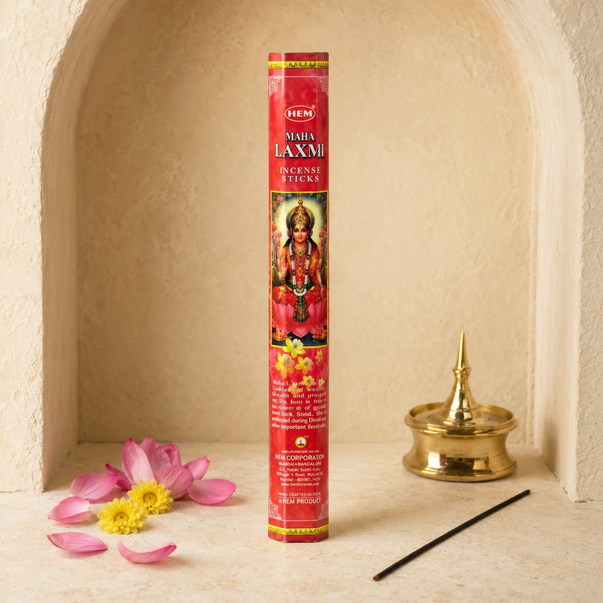 HEM Maha Laxmi Incense Sticks 20 Count package