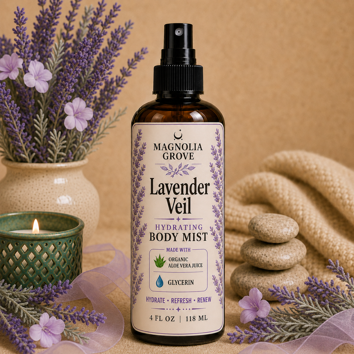 Lavender Veil hydrating body mist from Magnolia Grove Gifts