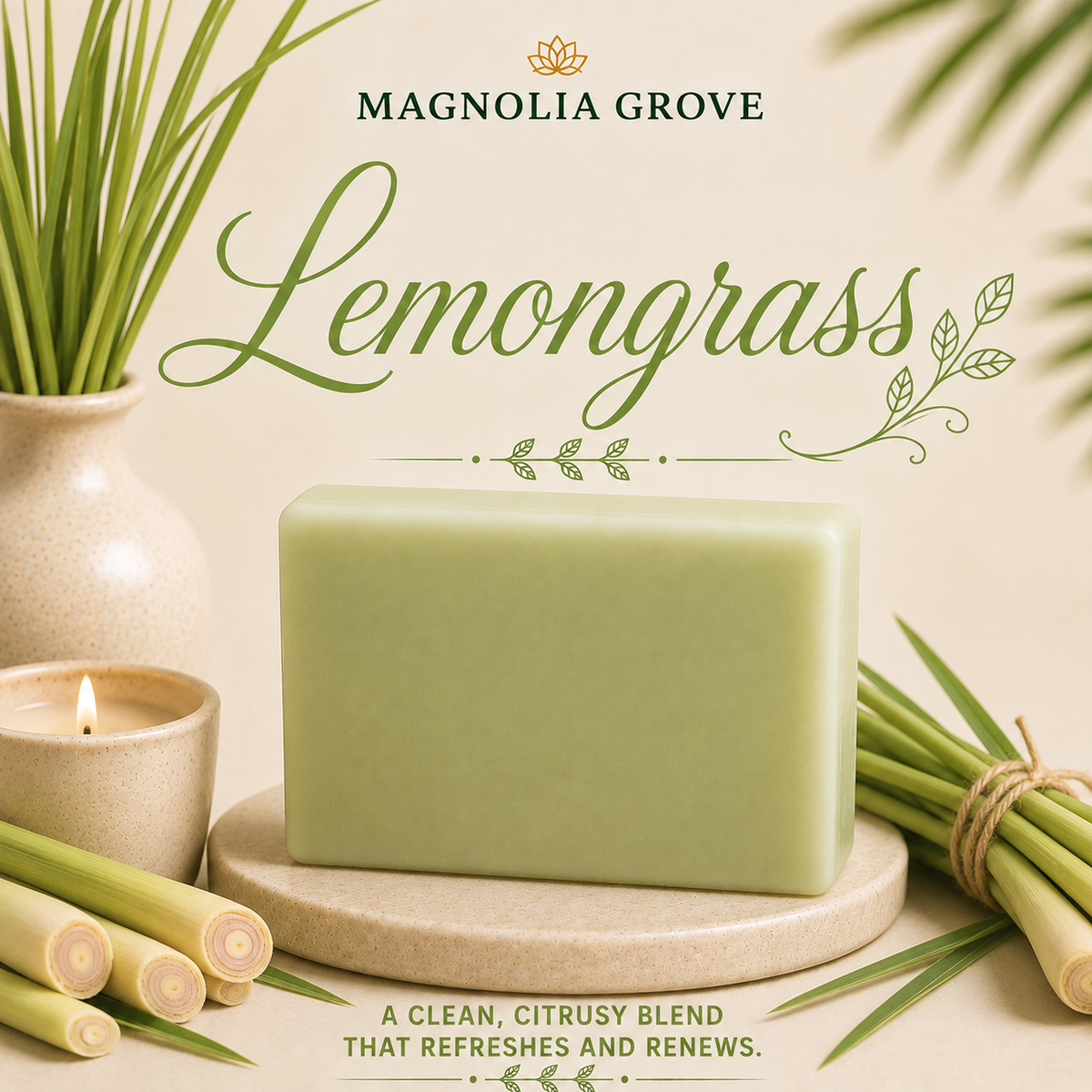 Mint Meadow Gift Pack — included soap: Lemongrass - Glycerin & Goat Milk Soap