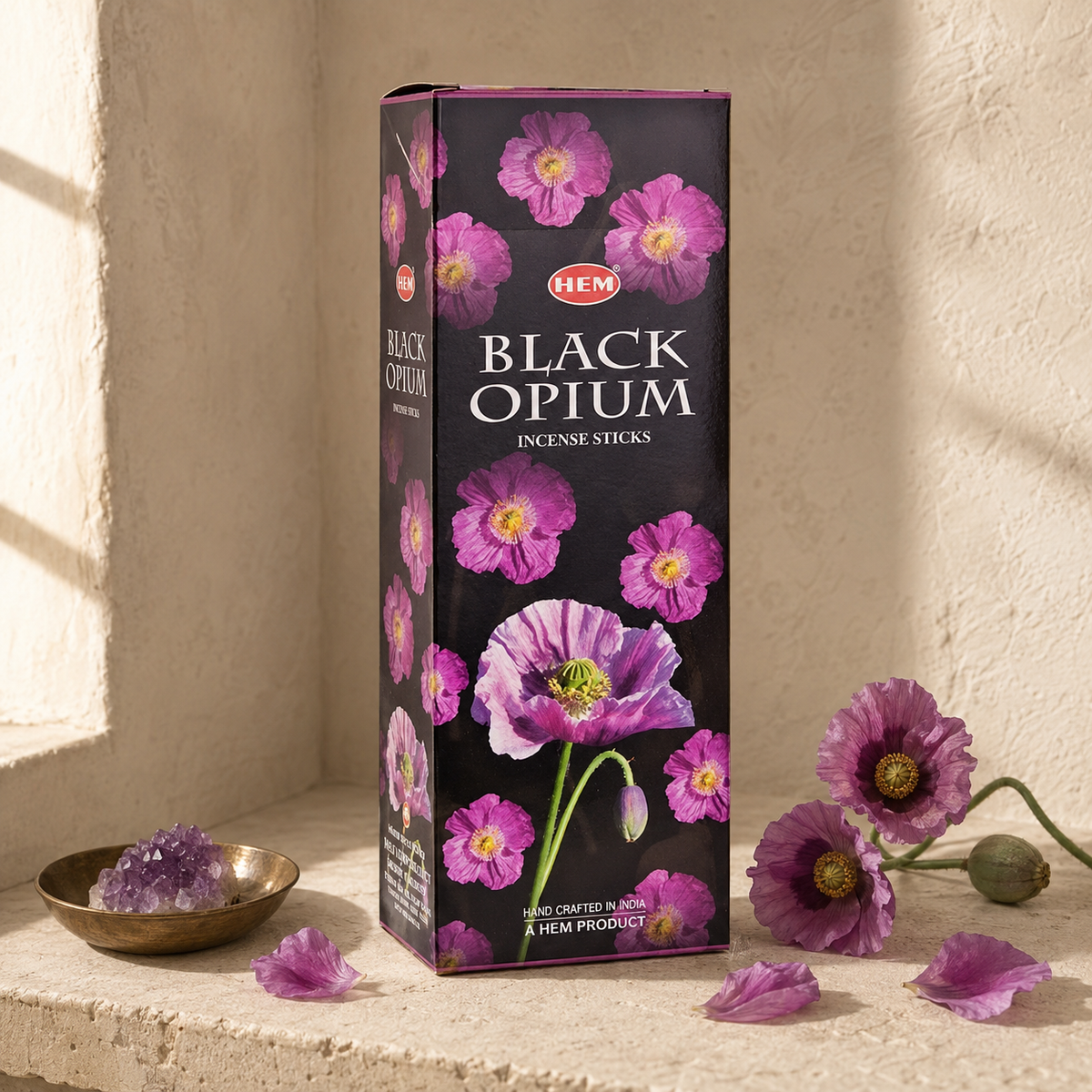 HEM Black Opium Incense Sticks – 20 Count