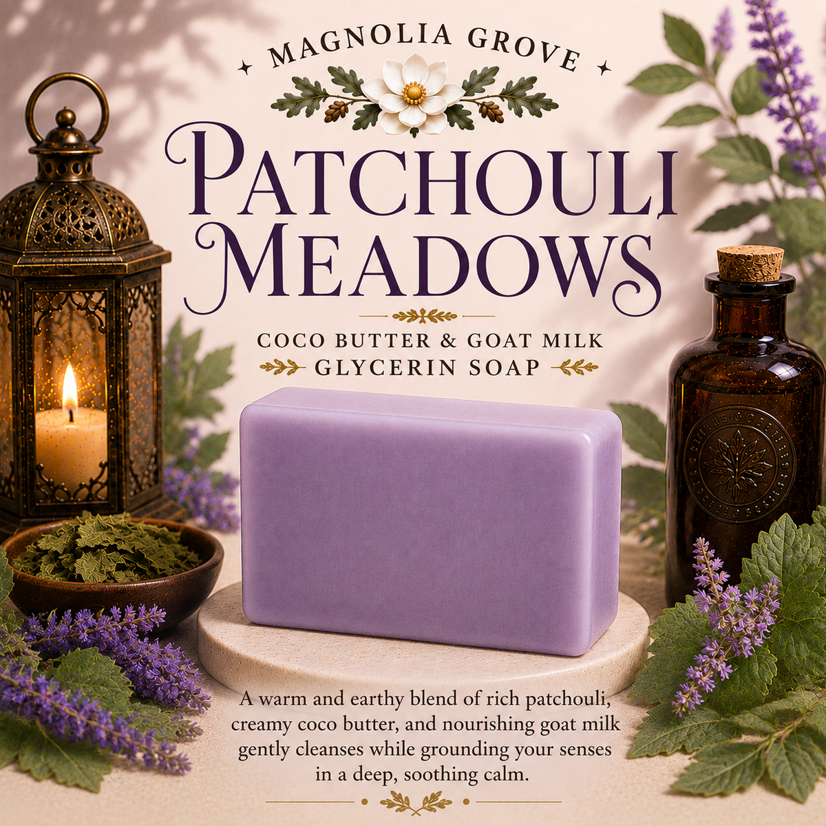 Patchouli Meadows- Glycerin & Goat Milk Soap