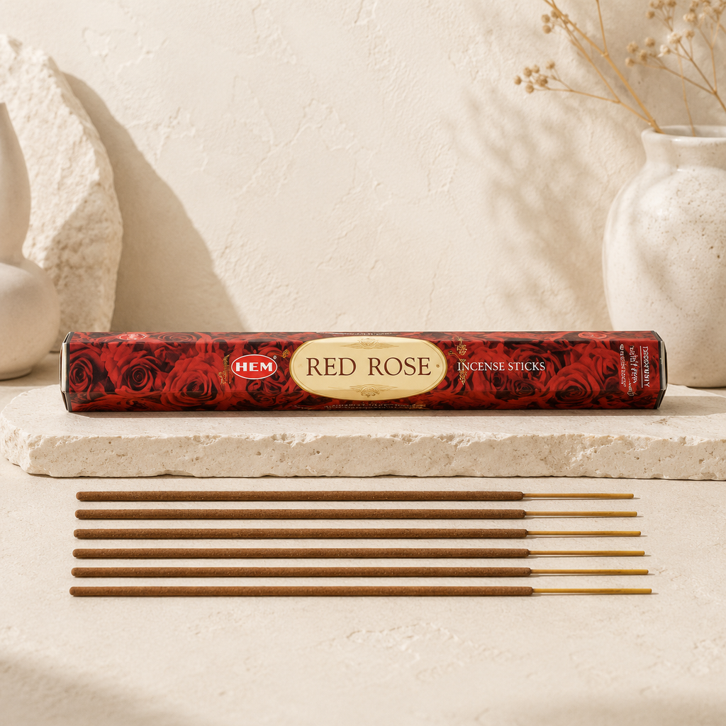 HEM Red Rose Incense Sticks – 20 Count