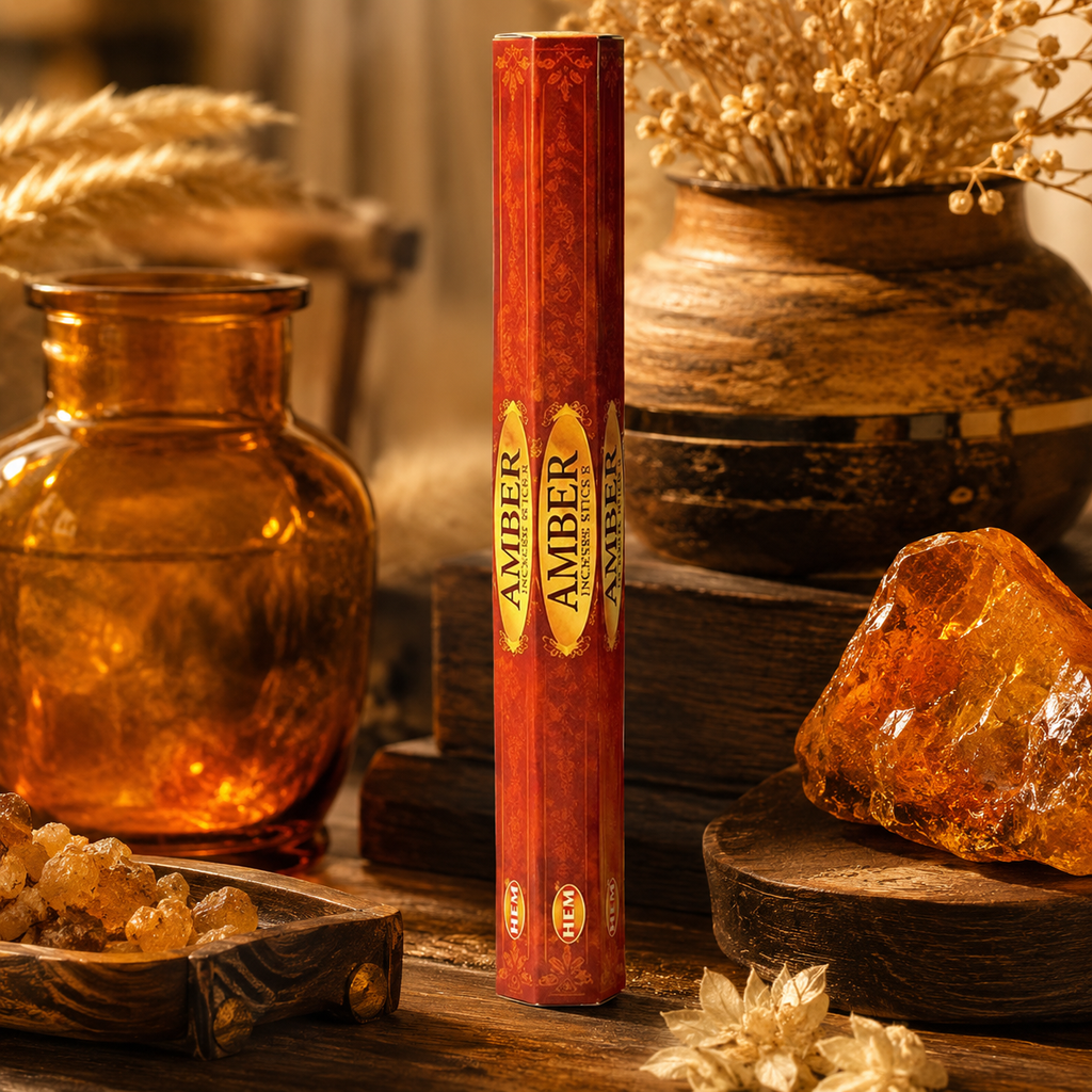 HEM Amber Incense Sticks – 20 Count