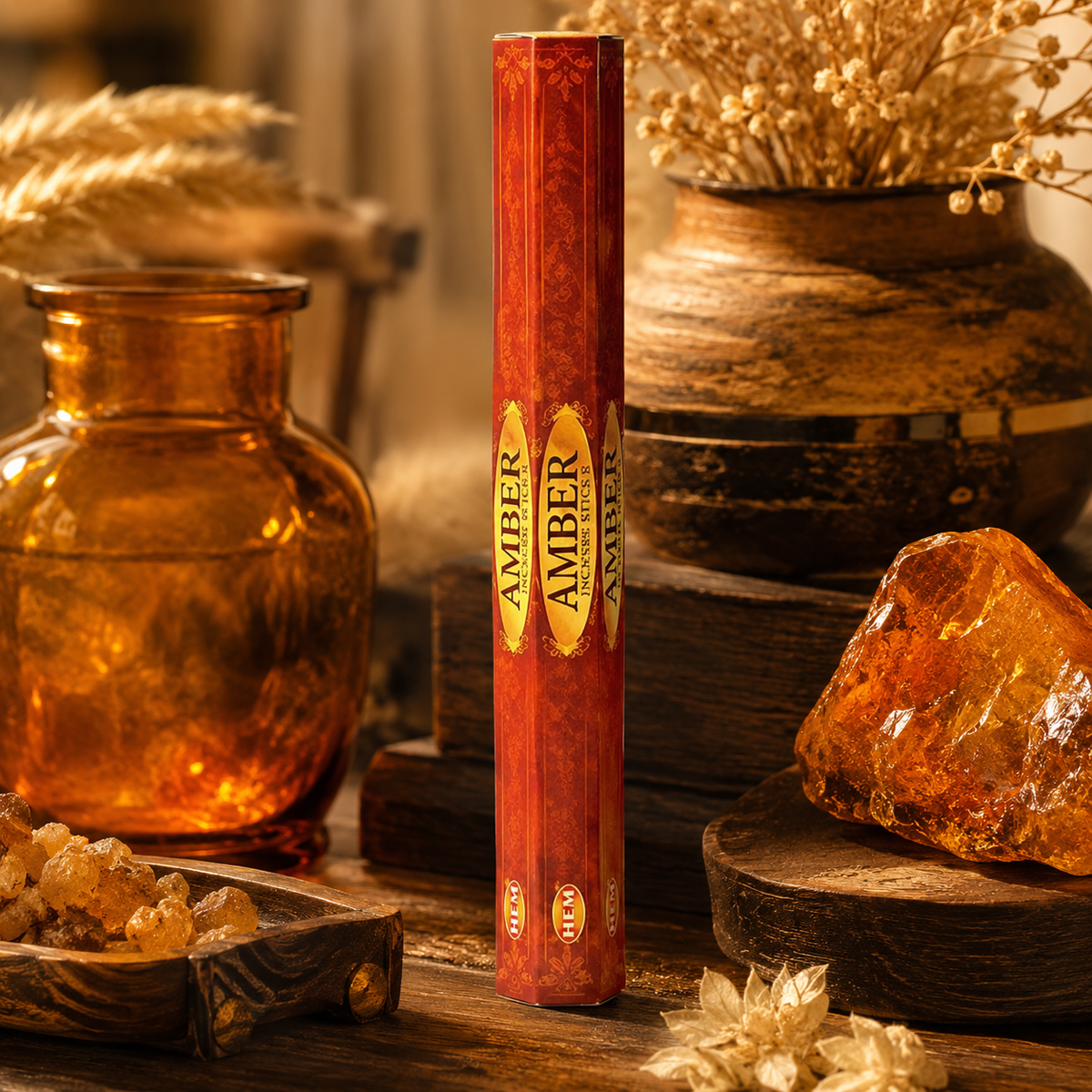 HEM Amber Incense Sticks – 20 Count
