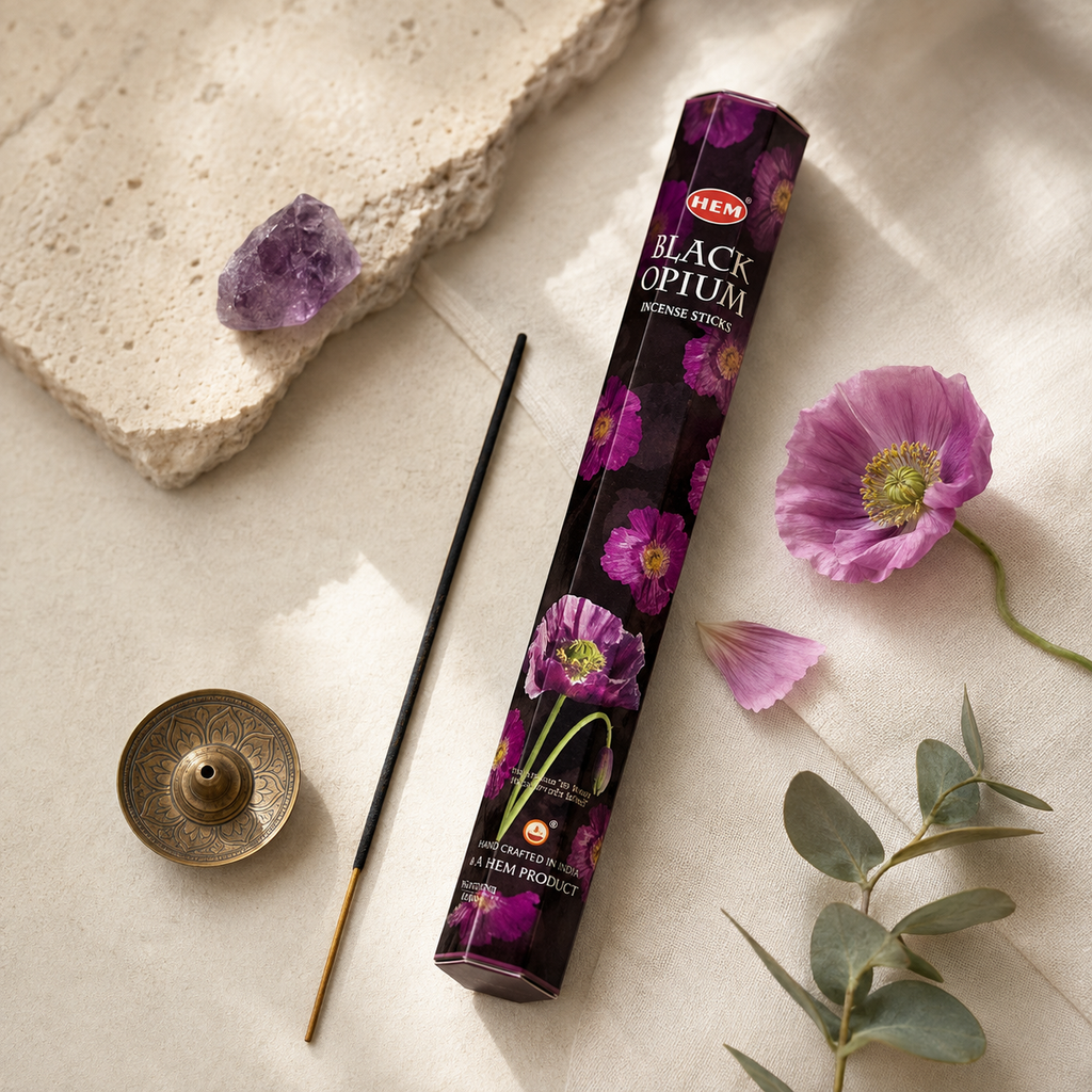HEM Black Opium Incense Sticks – 20 Count