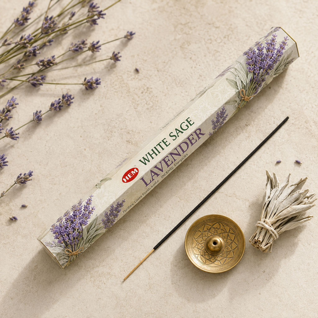 HEM White Sage Lavender Incense Sticks 20 Count package