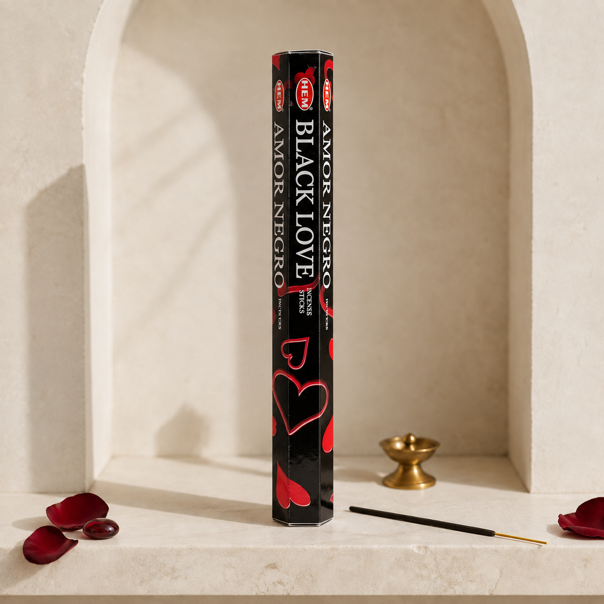 HEM Black Love Incense Sticks – 20 Count