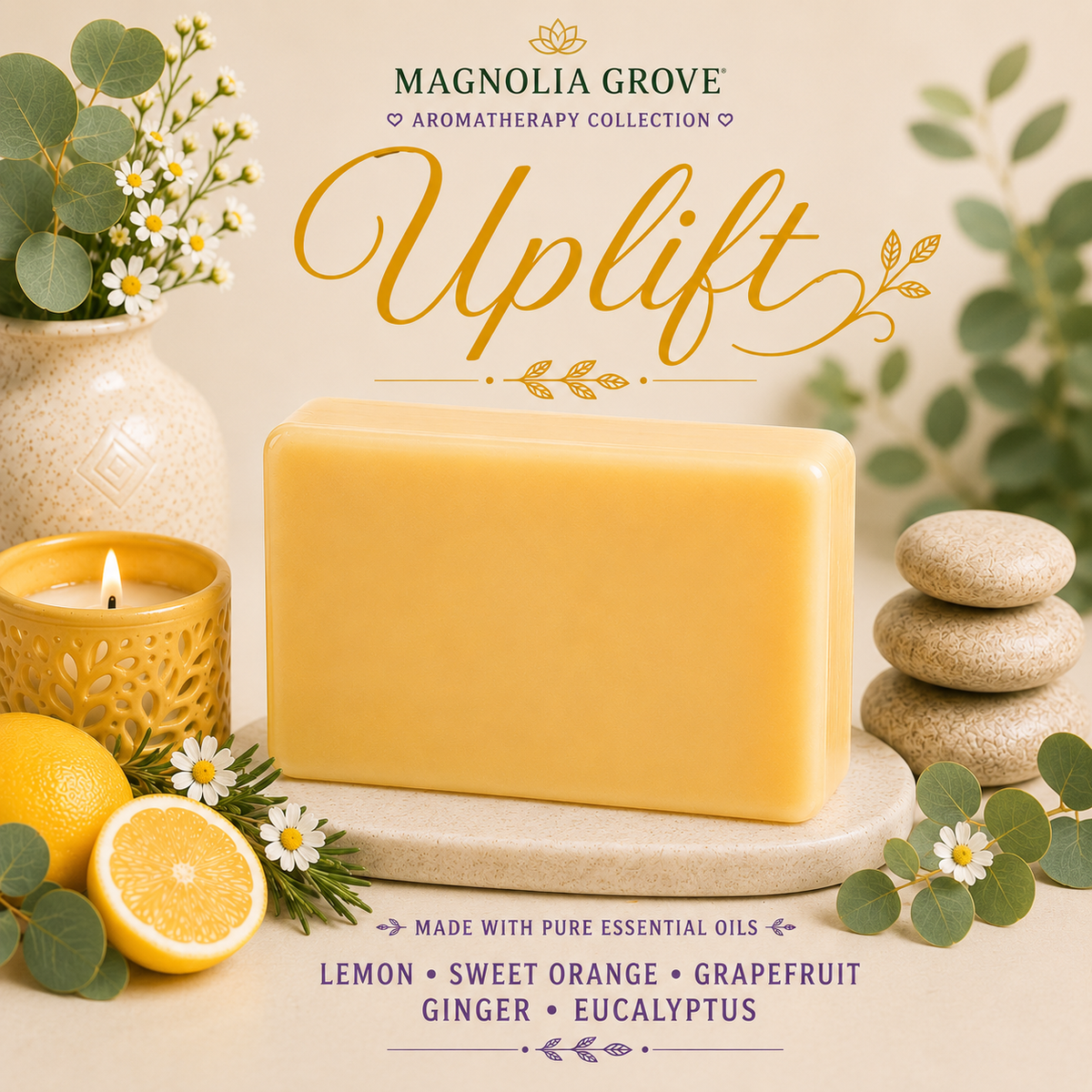 Citrus Cheer Gift Pack — included soap: Uplift - Glycerin & Goat Milk Soap