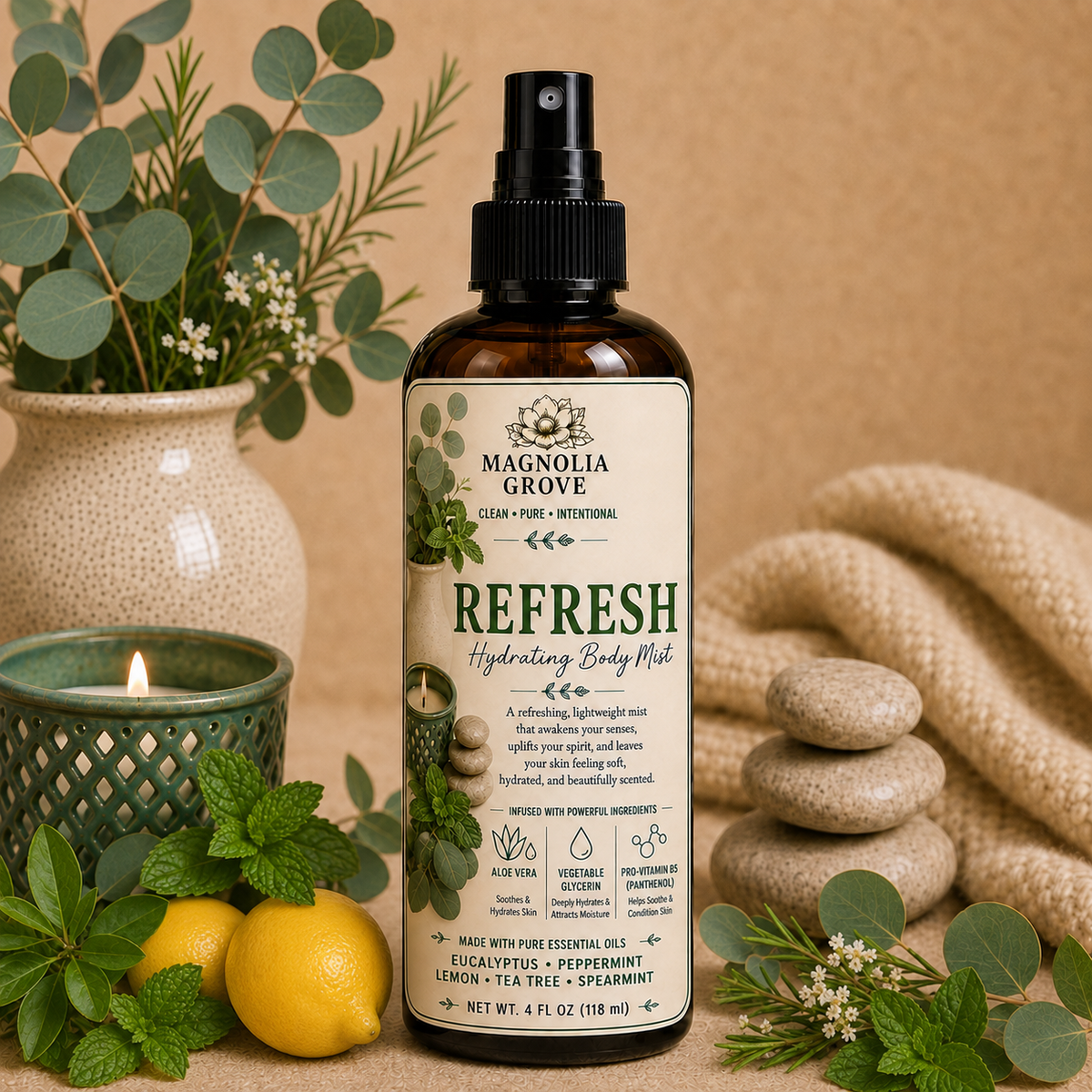 Refresh hydrating body mist from Magnolia Grove Gifts