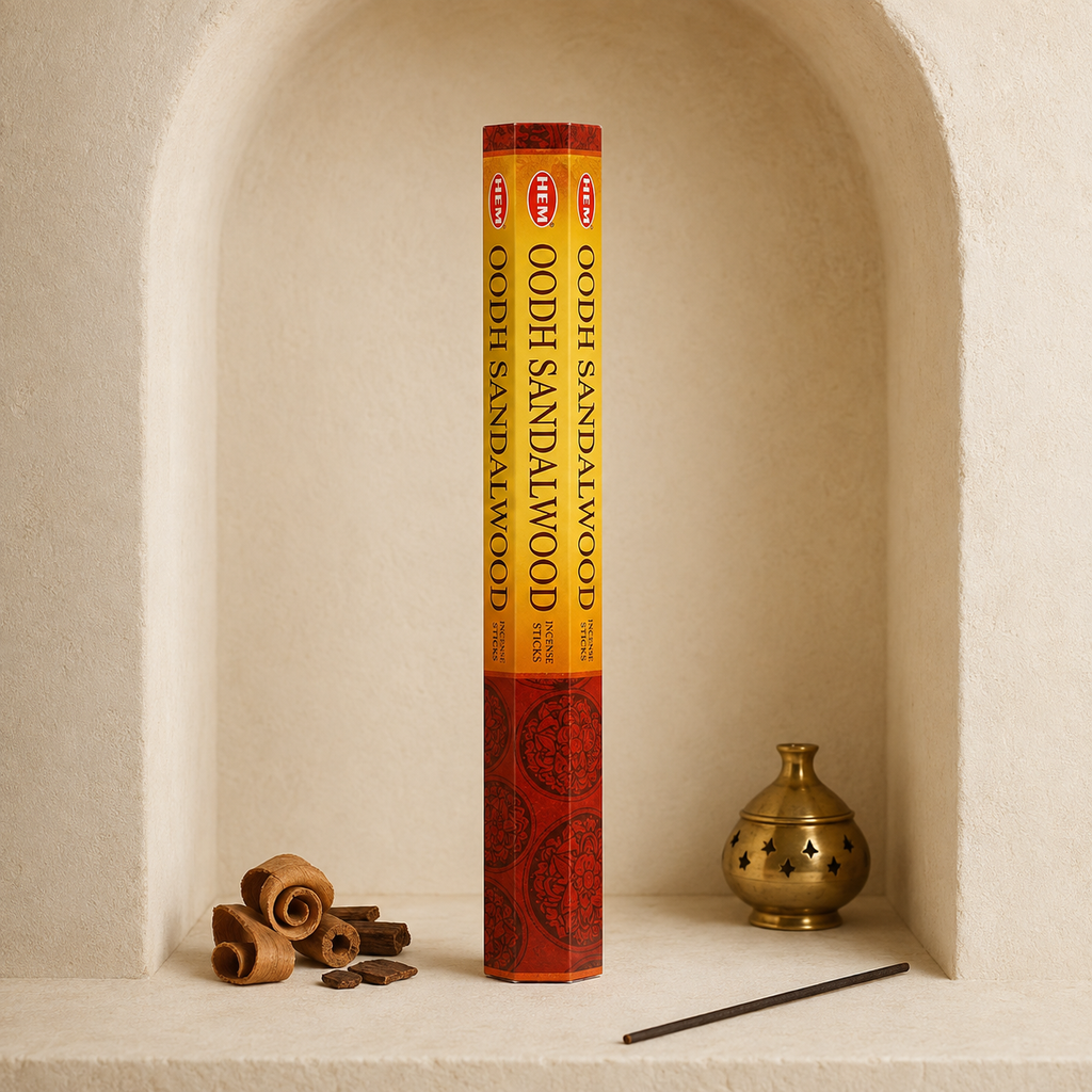 HEM Oudh Sandalwood Incense Sticks – 20 Count