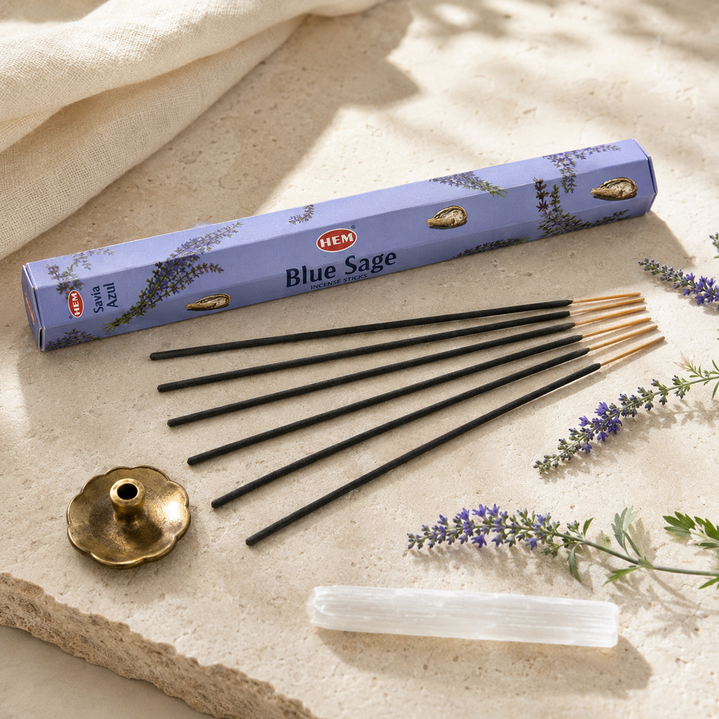 HEM Blue Sage Incense Sticks 20 Count package