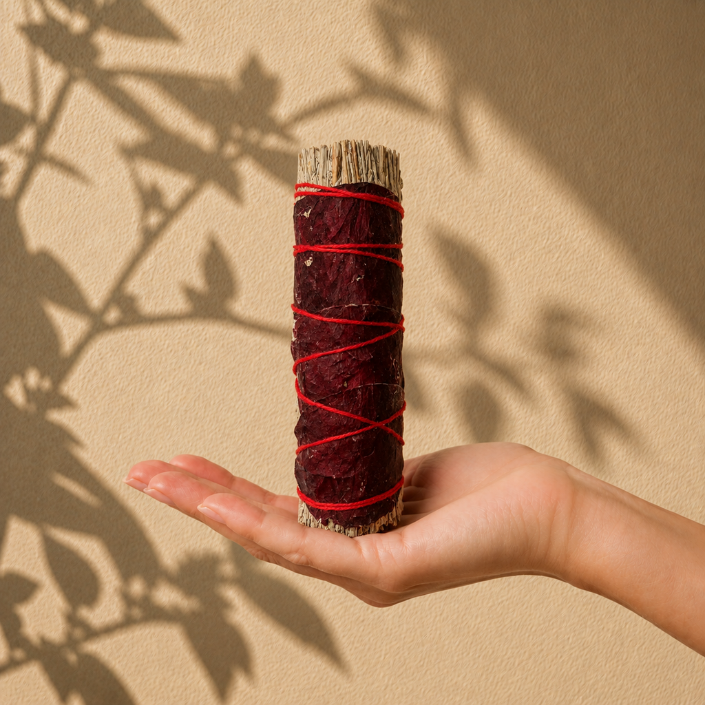 Rose Petal & Blue Sage Smudge 4"