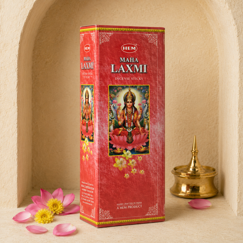 HEM Maha Laxmi Incense Sticks – 20 Count