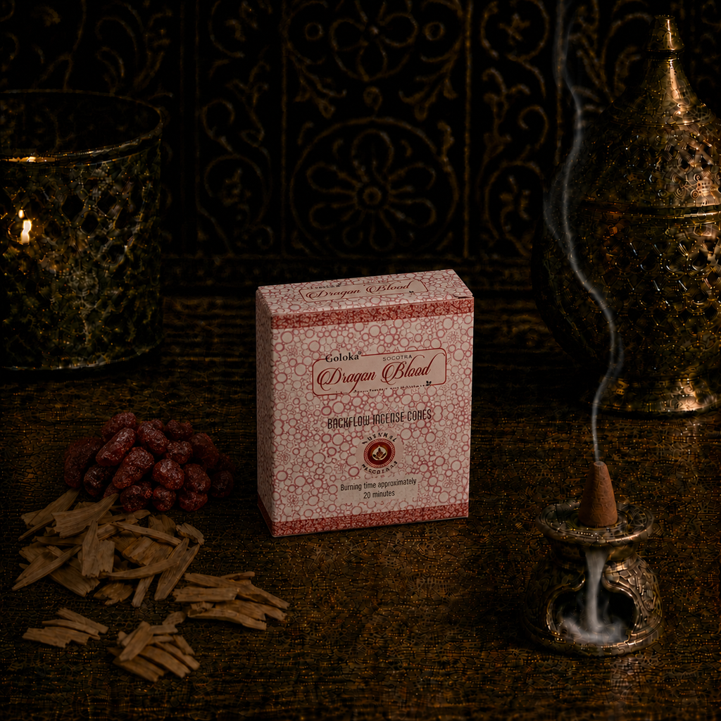 Goloka Popular Dragon Blood Backflow Incense Cones – 10 Count - dark-lifestyle