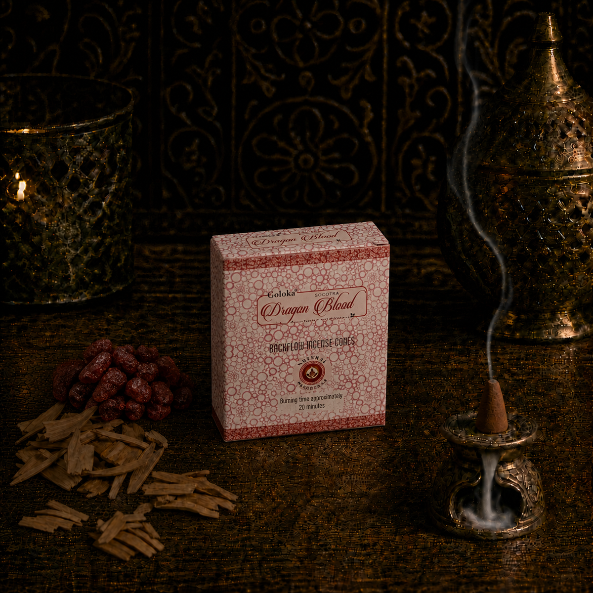 Goloka Popular Dragon Blood Backflow Incense Cones – 10 Count - dark-lifestyle