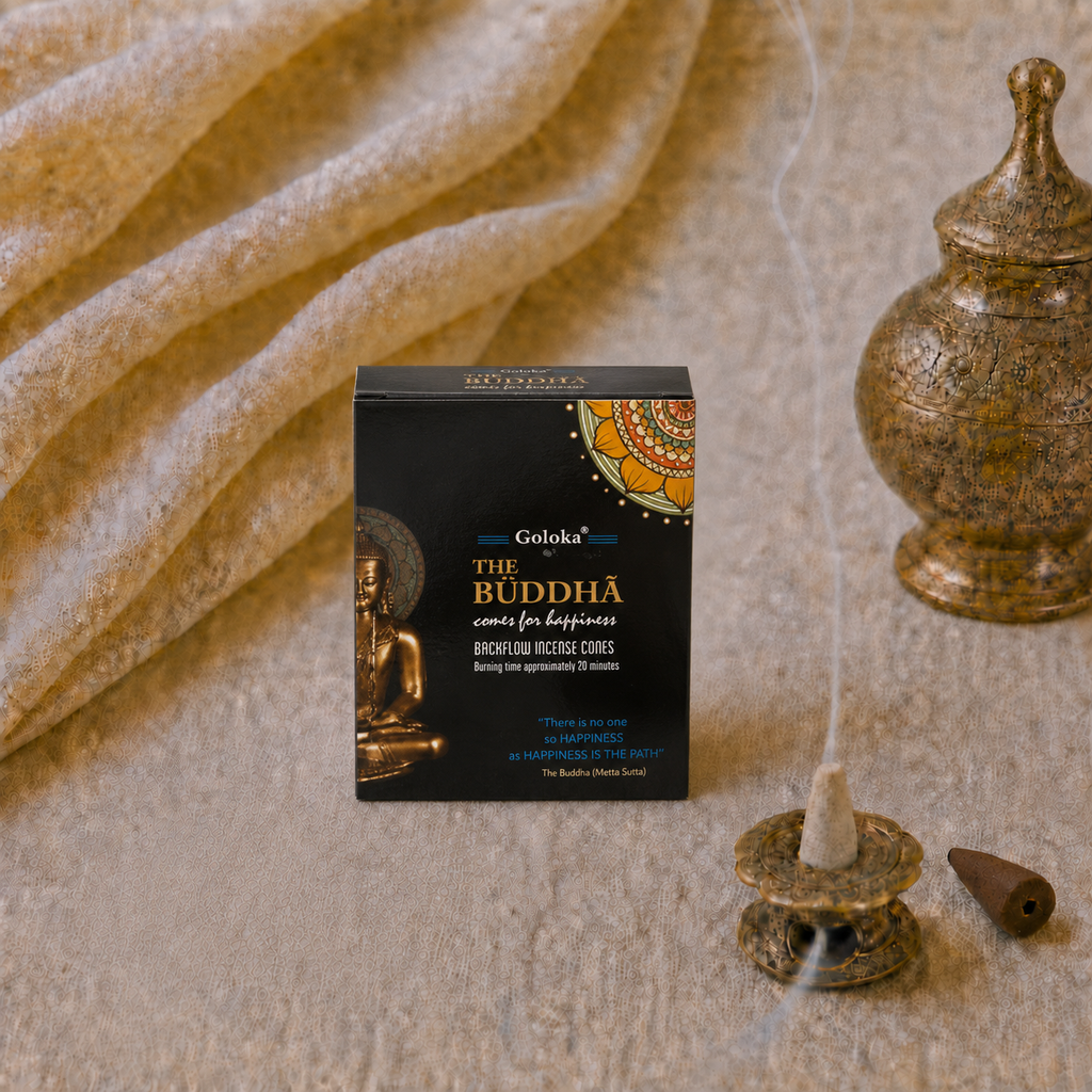 Goloka Buddha Backflow Incense Cones – 10 Count - light-lifestyle