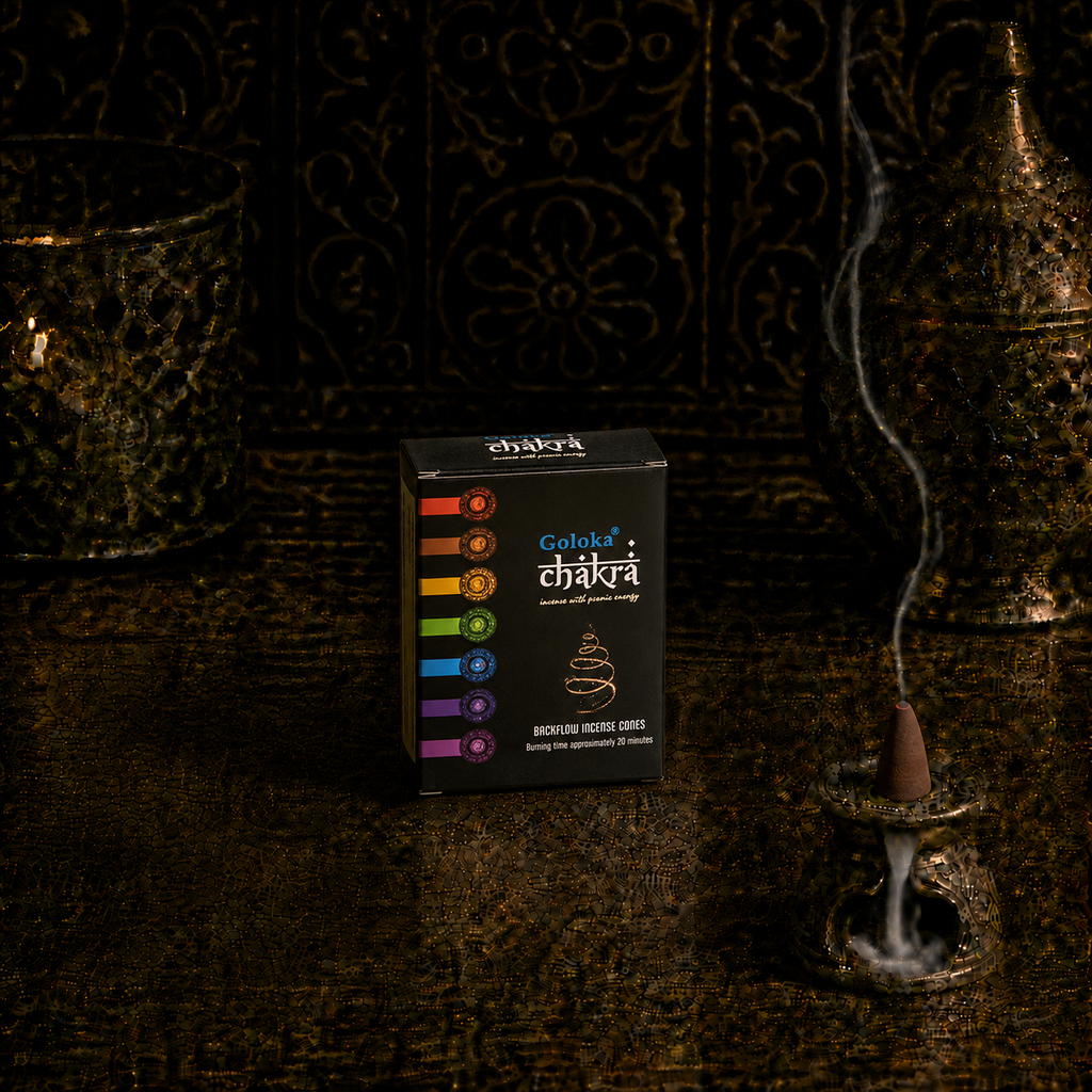 Goloka Chakra Backflow Incense Cones – 10 Count - dark-lifestyle