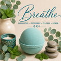 Breathe eucalyptus and peppermint bath bomb by Magnolia Grove Gifts
