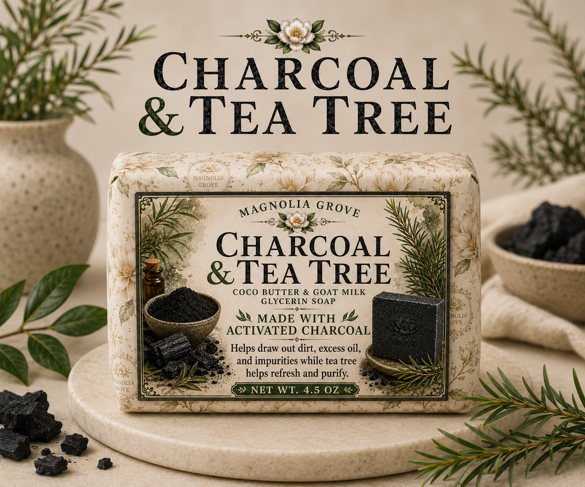 Charcoal & Tea Tree - Glycerin & Goat Milk Soap
