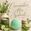 Cucumber Aloe Splash handmade bath bomb by Magnolia Grove Gifts