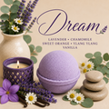 Dream lavender and chamomile bath bomb by Magnolia Grove Gifts