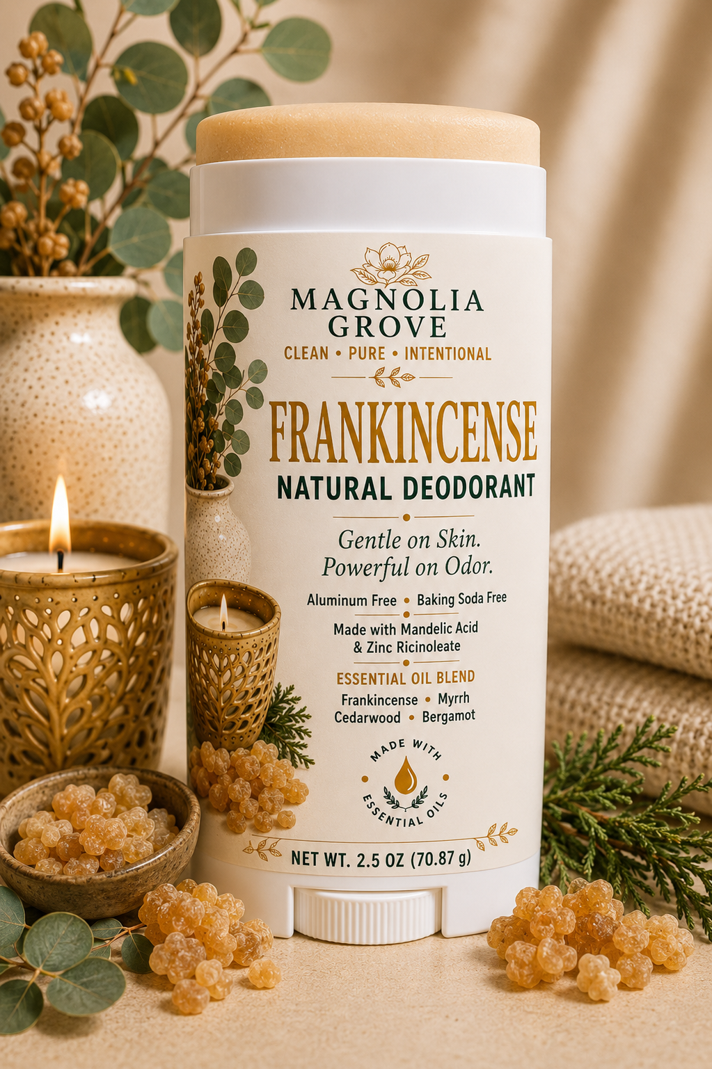Frankincense Natural Deodorant by Magnolia Grove Gifts