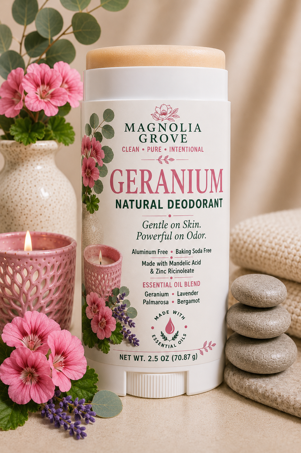 Geranium Natural Deodorant by Magnolia Grove Gifts