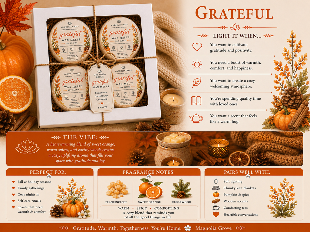 Grateful Shower Steamer fragrance notes and product details