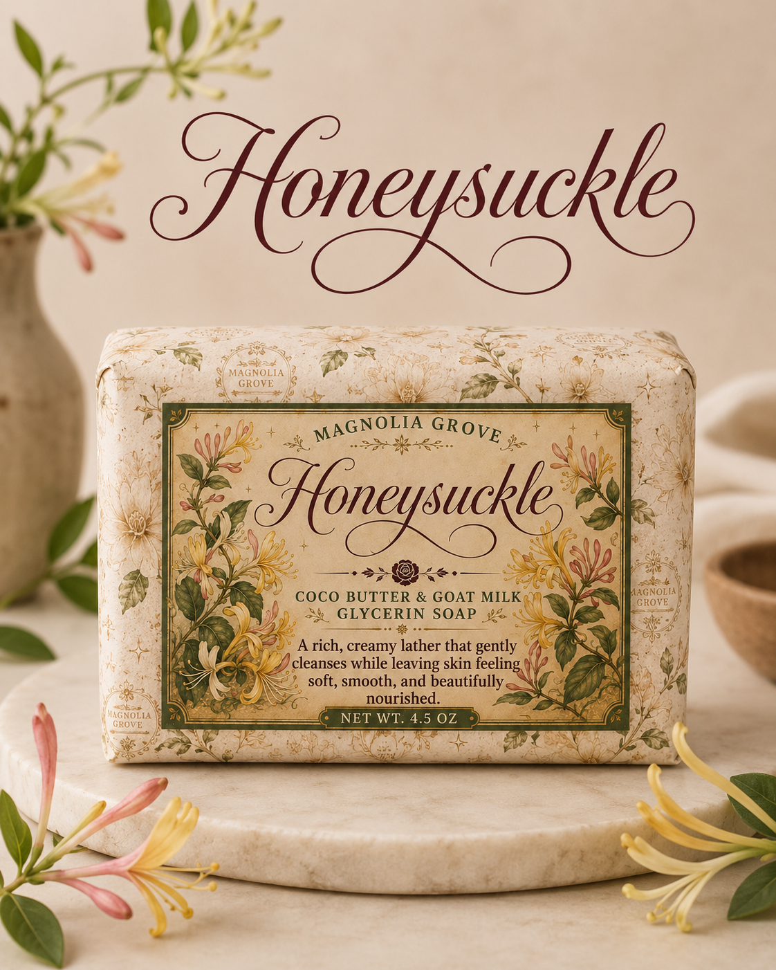 Honeysuckle - Glycerin & Goat Milk Soap