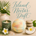 Island Nectar Drift handmade tropical bath bomb by Magnolia Grove Gifts