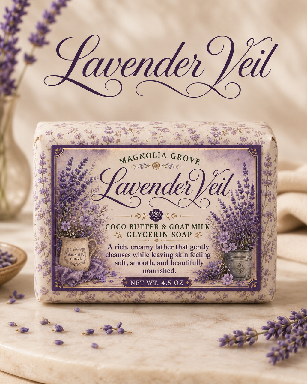 Lavender Veil - Glycerin & Goat Milk Soap